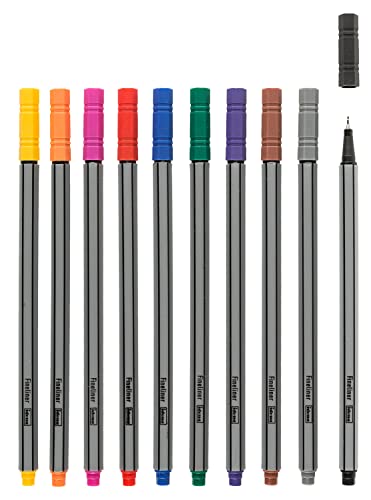 Idena 516113 - Fineliner im Etui, 0,4 mm Strichstärke, 1 Set von Idena