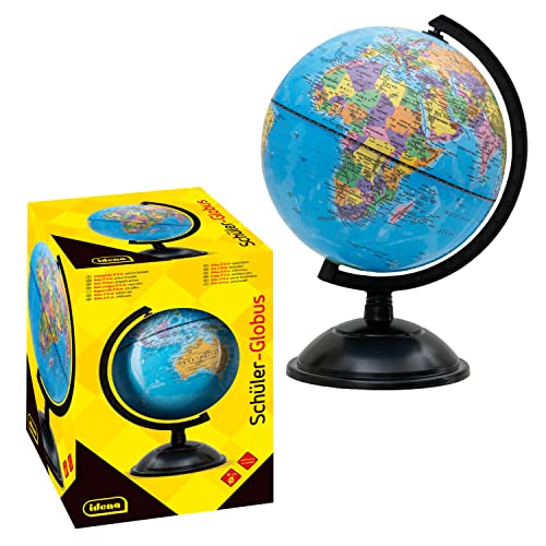 Idena 569906 - Globus mit politischem Kartenbild, Ø 18 cm, Schüler Globus, ideal für die Schule von Idena