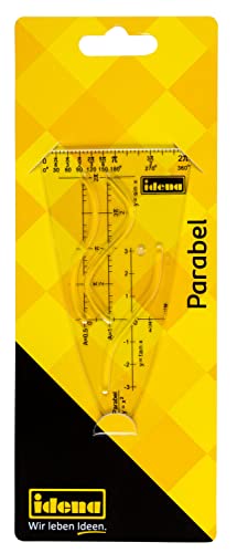 Idena 602408 - Parabel-Schablone, transparent, mit Tuschenoppen, hochelastisch von Idena