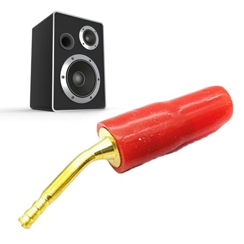 Idezek Lautsprecherkabel Bananenstecker,2-mm-Lautsprecherstecker, Pin-Bananen-Audiostecker - Bananenstecker-Anschlüsse, schweißfreier, langlebiger Bananen-Audiostecker für Heimkino, Wandplatte, von Idezek