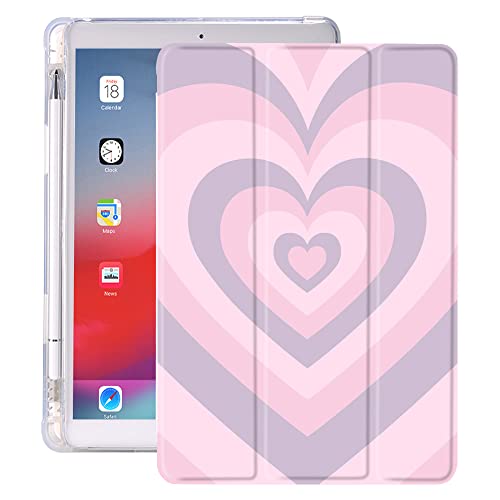Idocolors Schutzhülle für iPad 26,7 cm (10,5 Zoll) iPad Pro2017/iPad Air3 (Modellnummer: A1701 A1709 A1852), Herz-Design, Weiß von Idocolors