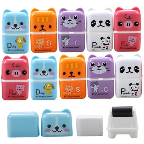 10pcs Radiergummi mit Reinigungsrolle, kinderfreundliche Tierrotler, süße Radiergummi für Bleistifte, Jungen und Mädchen tragbare für die Schule, zufällig 10pcs Radiergummi mit Reinigungsrolle, kinderfreundliche Tierrotler, süße Radiergummi für Bleistifte, Jungen und Mädchen tragbare für die Schule, zufällig von Iewroyt