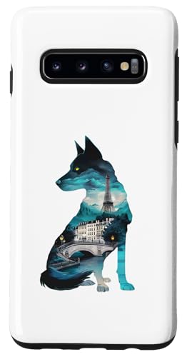 Hülle für Galaxy S10 Deutscher Schäferhund Silhouette Landschaft Silhouette Deutscher Hund von If Pets Had Thumbs Tees