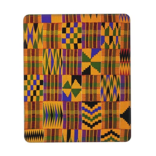 Afrikanisches Web-Mauspad, Komfort-Mauspad mit rutschfester Gummiunterseite, Laptop, waschbares, kabelloses Mauspad, Verriegelungskante, Mauspad für Gaming und Arbeit, 20 x 24 cm von IguaTu