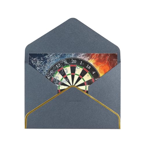 Dart Board Phnom Penh Pearl Paper Grußkarte – Luxuriöse Einladungskarte für Urlaub, Geburtstag, Hochzeit mit passendem Umschlag – elegantes faltbares Design für alle Anlässe von IguaTu