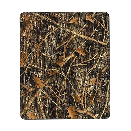 Mauspad mit Herbst-Camoflauge, Komfort-Mauspad mit rutschfester Gummiunterseite, Laptop, waschbares, kabelloses Mauspad, Verriegelungskante, Mauspad für Gaming und Arbeit, 21,6 x 26,2 cm von IguaTu