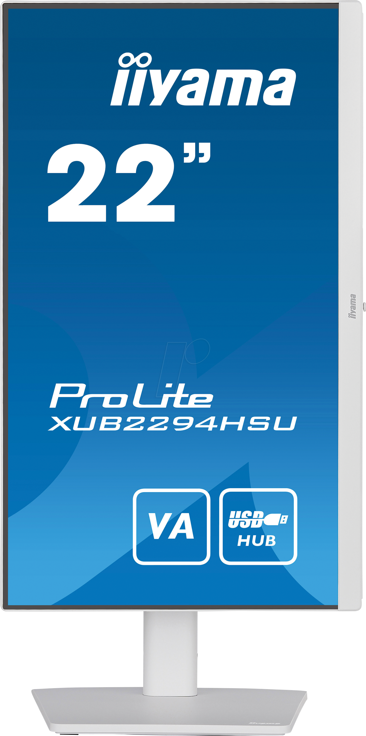 IIY XUB2294HSUW2 - 55cm Monitor, Full HD, Lautsprecher, Pivot, USB, weiß von Iiyama