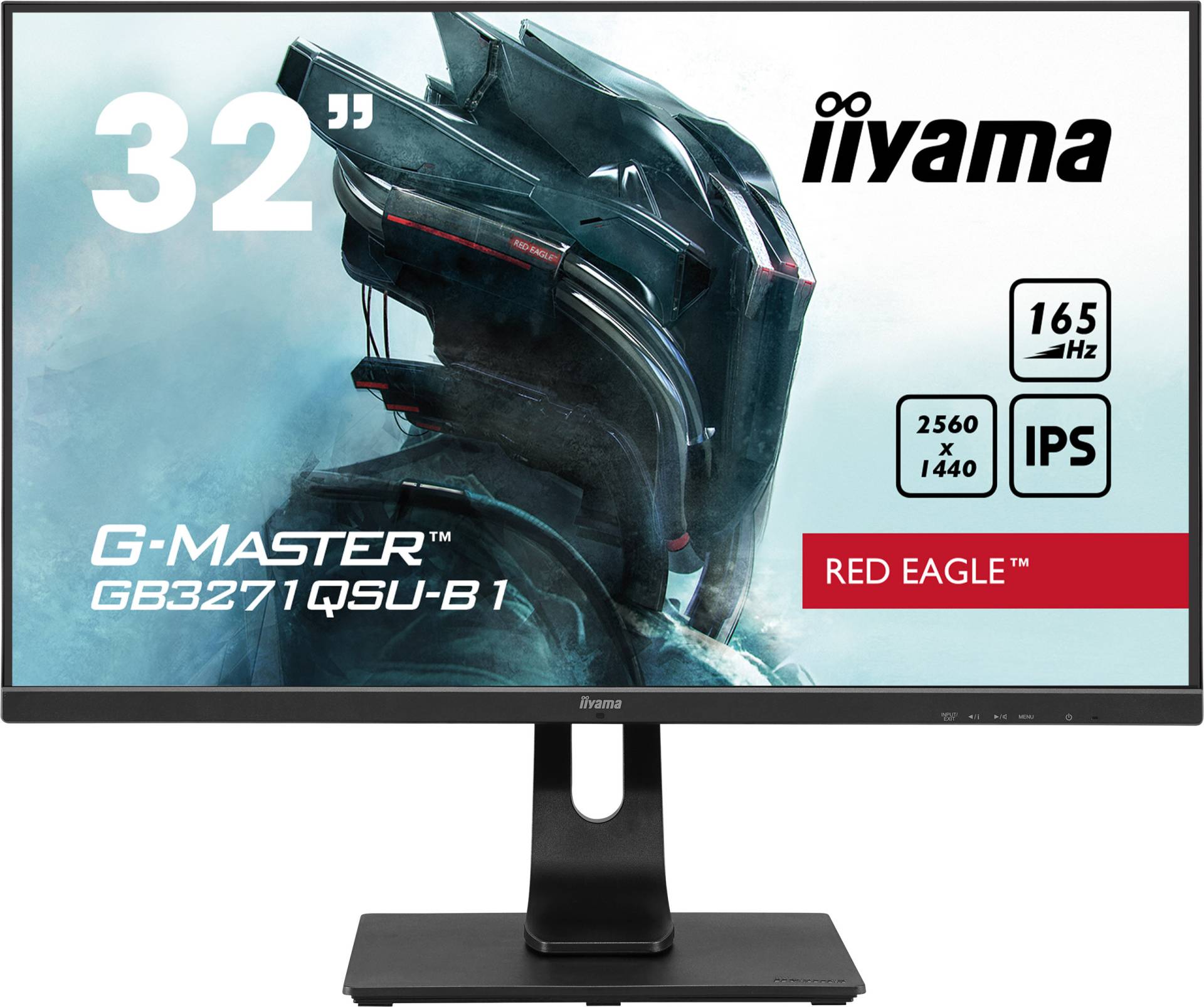 Iiyama G-Master GB3271QSU-B1 B-Ware - 80 cm (32 Zoll), WQHD, 165Hz, IPS-Panel, AMD FreeSync Premium, Höhenverstellung, HDMI von Iiyama