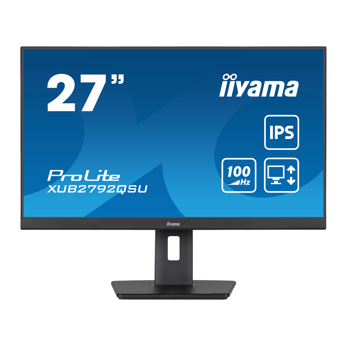 Iiyama ProLite XUB2792QSU-B6 Office Monitor 27 '' (68.5 cm), WQHD-Auflösung, IPS, 100Hz Bildwiederholrate,150 mm höhenverstellbar von Iiyama