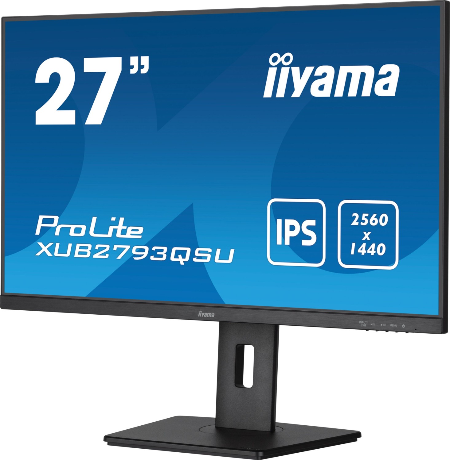 iiyama 27" IPS-panel, 2560x1440@100Hz QHD, 1ms (MPRT), 15cm Height Adj. Stand, 300cd/m�, HDMI, DisplayPort, Speakers, USB 2x3.2 [Energieklasse E] (XUB2793QSU-B7) von Iiyama