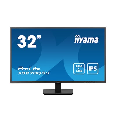 iiyama ProLite X3270QSU-B1 80.0cm (31.5") WQHD IPS Monitor HDMI/DP/USB 3ms von Iiyama