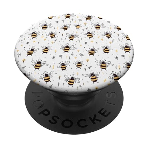Abstraktes Bienenmuster PopSockets mit austauschbarem PopGrip von Ikota Design