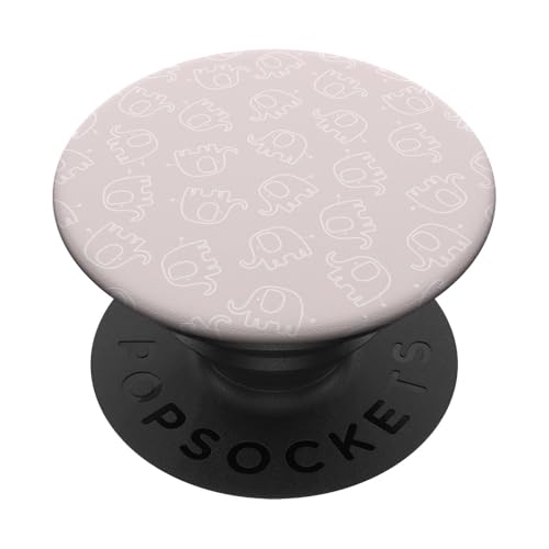 Elefantenmuster in Pastellrosa PopSockets Klebender PopGrip von Ikota Design