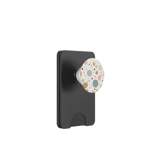 Geometrisches Muster mit pastellfarbenen Sternen PopSockets PopWallet für MagSafe von Ikota Design