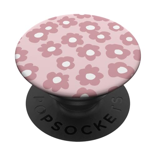 Minimalistisches Blumenmuster in Pastellrosa PopSockets Klebender PopGrip von Ikota Design