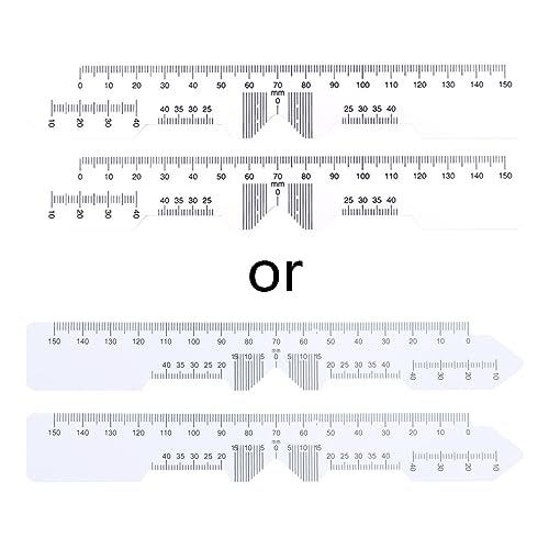 2-teiliges Pupillenabstandslineal Aus Kunststoff Für Optische Brillen PD Lineal Pupillenabstandsmesser Lineal Augenaugen Werkzeugset von Illkjasfc