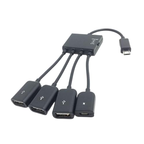 Illkjasfc MicroUSB 1 auf 4 mit Ladeumschaltadapter für externe USB-Maus von Illkjasfc