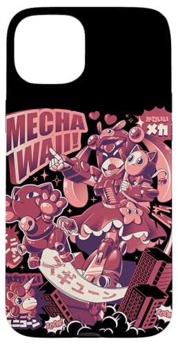 Hülle für iPhone 15 Plus Mechawaii Roboter Mecha Kawaii Neko Anime Katze Cyborg Mädchen von Ilustrata Official