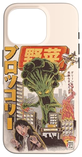 Hülle für iPhone 16 Pro Broccozilla Brokkoli-Monster Japanisches Kaiju Funny Brokkoli von Ilustrata Official