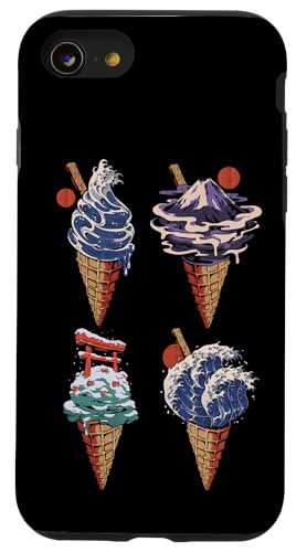 Hülle für iPhone SE (2020) / 7 / 8 Japanische Eiscreme Mount Fiji Great Wave Daruma Streusel von Ilustrata Official