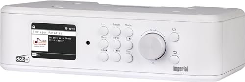 Imperial DABMAN i460 Multifunktionsradio (DAB+/UKW & Internetradio, Streaming, Unterbau- & Wandmontage, Bluetooth, USB 2.0 Aufnahme & Wiedergabe, EWF-Notfallsignal, Hotelmodus) weiß/Silber von Imperial