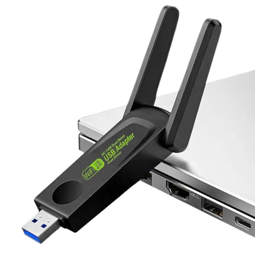 Imtrub USB-WLAN-Adapter, USB-WLAN-Adapter für PC,High-Gain-USB-Computernetzwerkadapter 1300 Mbit/s | Drahtlose High-Gain-Netzwerkkarte für Desktop-Computer von Imtrub