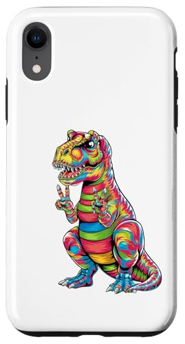 Hülle für iPhone XR Batik-Peace-Zeichen, Hippie, gefüllt, T Rex Trex Stuffy Dinosaurier von In Dominus Rex Jumbo Trex Scorpius Rex T Rex Skull