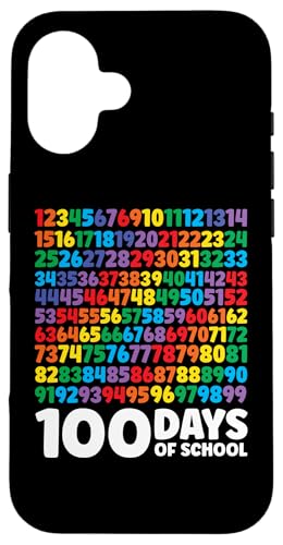 Hülle für iPhone 16 100 Tage Schule Mathe Lehrer Student Lustige Zahlen Kinder von InGENIUS 100 Days of School T-Shirts & Geschenke