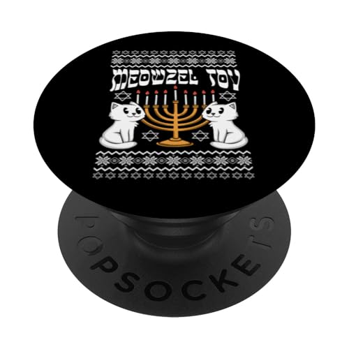 Chanukka Katze Meowzel Tov Menora Jüdisches Geschenk PopSockets Klebender PopGrip von InGENIUS Chanukka-Hemden & Geschenke