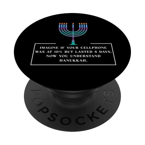 Jüdische Chanukka Menorah Imagine Handy bei 10% Chanukka PopSockets Klebender PopGrip von InGENIUS Chanukka-Hemden & Geschenke