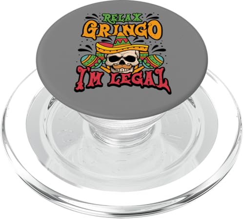 Cinco de Mayo Relax Gringo Legal Lustiger Mexikanischer PopSockets PopGrip für MagSafe von InGENIUS Cinco de Mayo Hemden & Geschenke