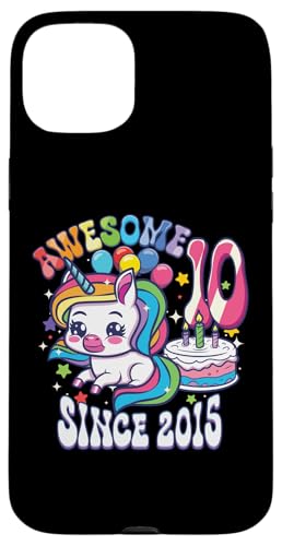 10. Geburtstag Einhorn Awesome seit 2015 10 Jahre alt Hülle für iPhone 15 Plus von InGENIUS Einhorn Geburtstag Shirts & Geschenke