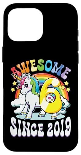 6. Geburtstag Einhorn Awesome seit 2019 6 Jahre alt Geschenk Hülle für iPhone 16 Pro Max von InGENIUS Einhorn Geburtstag Shirts & Geschenke