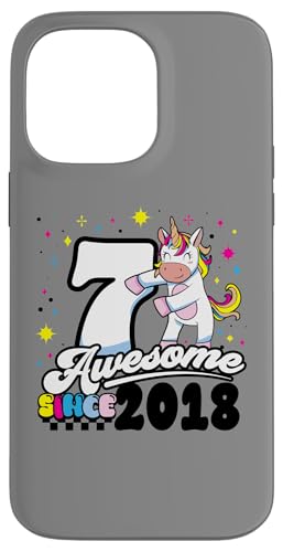 7. Geburtstag Einhorn Awesome seit 2018 7 Jahre alt Geschenk Hülle für iPhone 14 Pro Max von InGENIUS Einhorn Geburtstag Shirts & Geschenke