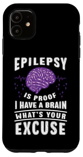 Hülle für iPhone 11 Epilepsie Awareness Proof I Have A Brain Purple Warrior von InGENIUS Epilepsie Support Shirts & Geschenke