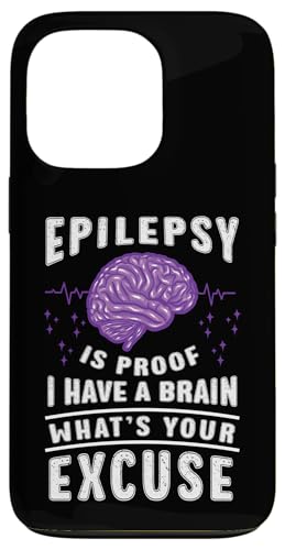 Hülle für iPhone 13 Pro Epilepsie Awareness Proof I Have A Brain Purple Warrior von InGENIUS Epilepsie Support Shirts & Geschenke