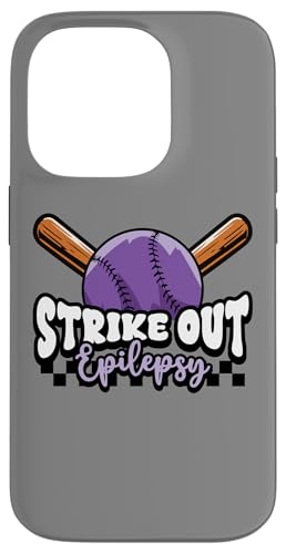 Hülle für iPhone 14 Pro Epilepsie-Bewusstsein Baseball Strike Out Tragen Sie lila von InGENIUS Epilepsie Support Shirts & Geschenke