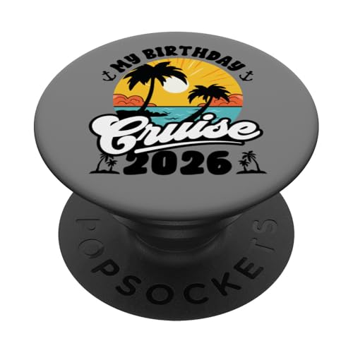 Geburtstag Cruise Squad 2026 Familienurlaub Matching Retro PopSockets Klebender PopGrip von InGENIUS Geburtstags-Kreuzfahrt Passende Hemden