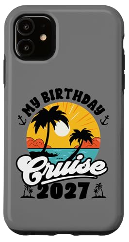 Geburtstag Cruise Squad 2027 Familienurlaub Matching Retro Hülle für iPhone 11 von InGENIUS Geburtstags-Kreuzfahrt Passende Hemden