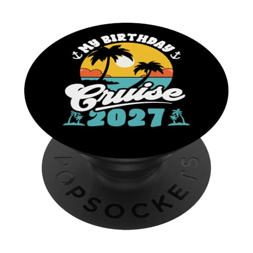 Geburtstag Cruise Squad 2027 Familienurlaub Matching Retro PopSockets Klebender PopGrip von InGENIUS Geburtstags-Kreuzfahrt Passende Hemden