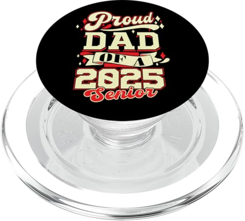 Proud Dad of Class 2025 Senior Graduate Abschlussgeschenk PopSockets PopGrip für MagSafe von InGENIUS Graduation Family Matching Shirts & Gifts