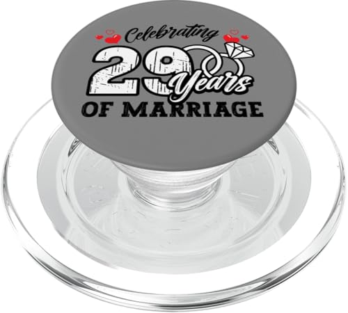 29. Hochzeitstag Wir feiern 29 Jahre Matching Gift PopSockets PopGrip für MagSafe von InGENIUS Husband & Wife Anniversary Matching Shirt