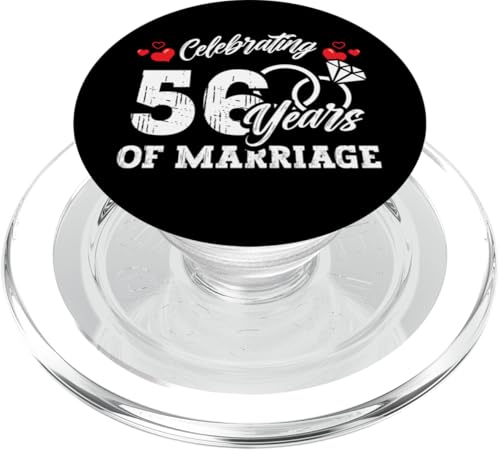 56. Hochzeitstag Feier von 56 Jahren Matching Gift PopSockets PopGrip für MagSafe von InGENIUS Husband & Wife Anniversary Matching Shirt