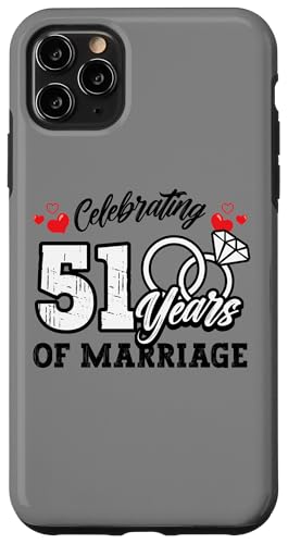 Hülle für iPhone 11 Pro Max 51. Hochzeitstag Feier von 51 Jahren Matching Gift von InGENIUS Husband & Wife Anniversary Matching Shirt