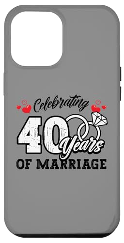 Hülle für iPhone 12 Pro Max 40. Hochzeitstag Feier von 40 Jahren Matching Gift von InGENIUS Husband & Wife Anniversary Matching Shirt