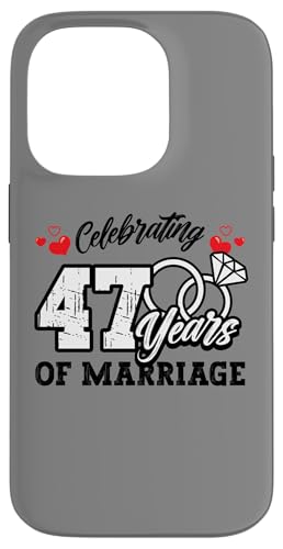 Hülle für iPhone 14 Pro 47. Hochzeitstag Feiern Sie 47 Jahre Matching Gift von InGENIUS Husband & Wife Anniversary Matching Shirt