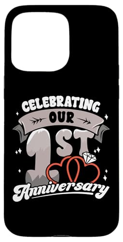 Hülle für iPhone 15 Pro Max 1. Hochzeitstag 1 Jahr Matching Gift feiern von InGENIUS Husband & Wife Anniversary Matching Shirt