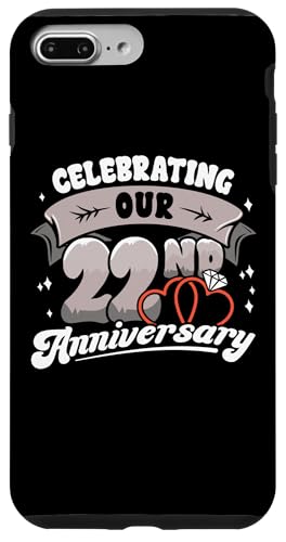 Hülle für iPhone 7 Plus/8 Plus 22. Hochzeitstag Wir feiern 22 Jahre Matching Gift von InGENIUS Husband & Wife Anniversary Matching Shirt