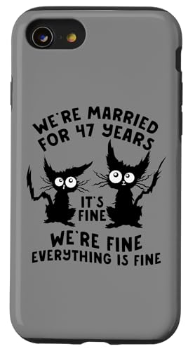 Hülle für iPhone SE (2020) / 7 / 8 47. Hochzeitstag 47 Jahre verheiratet Seine feine Katze von InGENIUS Husband & Wife Anniversary Matching Shirt