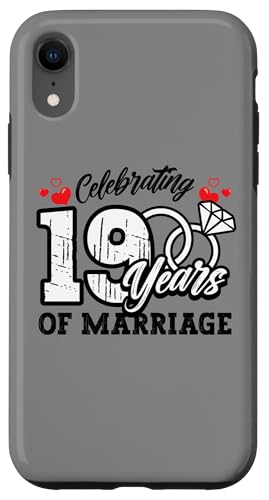 Hülle für iPhone XR 19. Hochzeitstag Wir feiern 19 Jahre Matching Gift von InGENIUS Husband & Wife Anniversary Matching Shirt